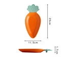 GobekUsa Carrot-Shaped Ceramic Tableware Set - Creative and Cute Household Plates for Desserts, Fruits, and Snacks