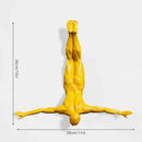 GobekUsa Bungee Jumper Wall Sculpture: Industrial Style Sporty Figurine for Living Room Decor