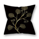 45x45cm Golden Leaves Pillow Cases by GobekUsa - Nordic Ins Black Sofa Decor