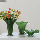 GobekUsa Lotus Leaf Glass Vase: Elegant Table Decor & Plant Pot for Room Aesthetic