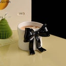 GobekUsa Bowknot Porcelain Coffee Cup | Exquisite Tea Mug for Dining Table