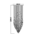GobekUsa Crystal Chandelier: Modern Staircase LED Lighting for Hallway & Lobby
