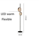 GobekUsa Black Gold LED Floor Lamp Double Lampshade Standing Light