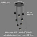 GobekUsa Globe Lens Metal Chandelier for Living Room Kitchen Bedroom Cafe Staircase Villa