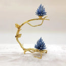 GobekUsa Crystal Stone Golden Bird Metal Tree Sculpture Room Decoration