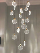 GobekUsa Crystal Chandelier Pendant Light for Luxury Staircase