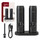 GobekUsa Electric Salt Pepper Grinder Set USB Rechargeable Adjustable Coarseness LED Light