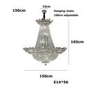 GobekUsa K9 Crystal Chrome LED Chandelier for Trendy Living Room Lighting