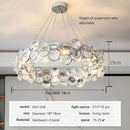 GobekUsa Crystal LED Chandelier: Modern Nordic Style Luxury Pendant Light for Living, Bedroom, Dining Room