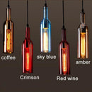 Nordic Glass Beer Bottle Pendant Light