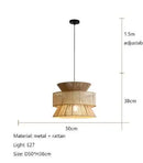 GobekUsa Handmade Hemp Rope Chandelier Pendant Light for Restaurant and Cafe