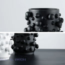GobekUsa Black White Abstract Dots Resin Vase Irregular Bumps Home Decoration Organizer