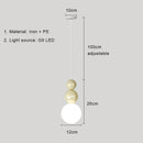 GobekUsa Cream Nordic LED Pendant Light: Modern Hanging Lamp for Stylish Indoor Room Decor