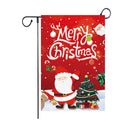 GobekUsa Christmas Deer & Santa Garden Flags - Outdoor Xmas Decorations