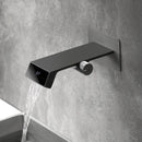 GobekUsa LED Basin Faucet Wall Mounted Hot Cold Mixer Bathroom Brass Vanity