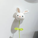 GobekUsa Knitted Sunflower & Rabbit Bouquet: Handmade Crochet DIY Home Decor & Gift