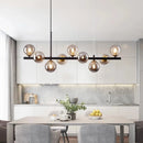 GobekUsa Golden Glass Ball Chandelier: Modern Nordic LED Pendant Lighting for Home Décor