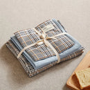 GobekUsa Japanese Grid Printed Cotton Bedding Set in Queen/King for Cozy Sleep