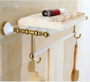 GobekUsa Bathroom Accessories Set: Gold Finish Paper Holder, Towel Bar, Soap Holder, Towel Rack & More