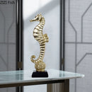 GobekUsa Gold-plated Mermaid Statue Resin Sculpture Room Decor Marine Organism Ornament