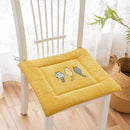 GobekUsa Cartoon Embroidered Seat Cushion - Non Slip Dining Chair Pad for Home & Office