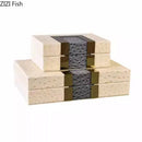 GobekUsa Leather Jewelry Boxes Wood Cosmetic Jars Jewelry Storage Jar