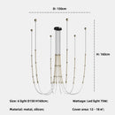 GobekUsa Bamboo Pendant Lights: Nordic Loft Stair LED Luminarias for Minimalism Decor