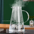 GobekUsa Glass Pitcher - Large Heat-Resistant Borosilicate Jug with Stainless Steel Lid