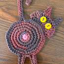 GobekUsa Cat Butt Coasters: Handmade Funny Kitties Cup Mat - Set of 4