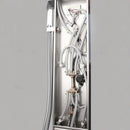 GobekUsa Dark Grey LED Shower Panel Column with Rainfall Waterfall Spa Jets