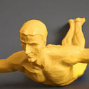 GobekUsa Bungee Jumper Wall Sculpture: Industrial Style Sporty Figurine for Living Room Decor