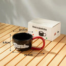 GobekUsa Cartoon Big Ear Cup Ceramic Mug for Coffee, Milk, and Oatmeal