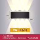GobekUsa LED Wall Light: Waterproof Indoor Outdoor Decor Lamp for Bedroom Living Room