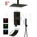 GobekUsa Black Digital Shower Faucet, Matte Black Finish, Thermostatic Temperature Display