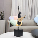 Abstract Guitarist Resin Sculptures by GobekUsa: Musical Instrument Decor for Home