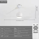 GobekUsa Kids Double Leaf Ceiling Fan Light - Silent Operation with Adjustable Speed
