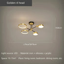 GobekUsa Gold Frame LED Remote Control Dimmable Ceiling Lamp for Living Room, Dining, Bedroom