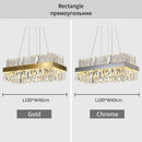 GobekUsa Crystal Chandelier: Modern LED Chrome Gold Lighting for Living Room Bedroom Kitchen
