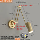 GobekUsa Adjustable Swing Arm LED Wall Lamp Touch Sensor Sconce Lights