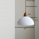 GobekUsa Copper Wood LED Pendant Light: Ceramic Modern Tassel Hanging Lamp