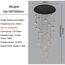 GobekUsa Crystal Ball Pendant Light for Modern Living Room, Black & Gold Luxury Fixture