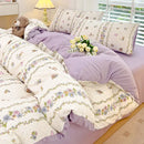 GobekUsa Cartoon Pattern Cotton Bedding Set with Double-Layer Quilt Cover & Super Soft Bedsheet