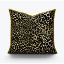 GobekUsa Gold Zebra Pattern Jacquard Pillow Cover - Modern Luxury Decor