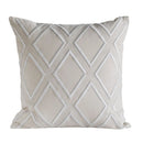 GobekUsa Geometric Embroidery Cushion Cover Navy Blue White Yellow 50x50cm Home Decor Pillow