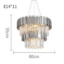 GobekUsa Black Gold Crystal Oval LED Hanging Chandelier Lighting Fixture