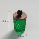 GobekUsa Ceramic Ball Storage Jar with Walnut Lid for Jewelry and Accessories