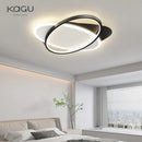GobekUsa LED Chandelier: Black White Modern Lighting for Living Study Room Luminaire