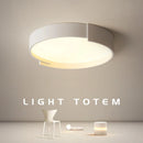 GobekUsa LED Ceiling Lamp Master Bedroom White Gray Modern Round Study Room