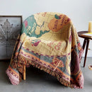 GobekUsa Boho Jacquard Knit Throw Blanket