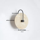 GobekUsa LED Wall Lights Yellow Travertine Stone Modern Bedside Lamp